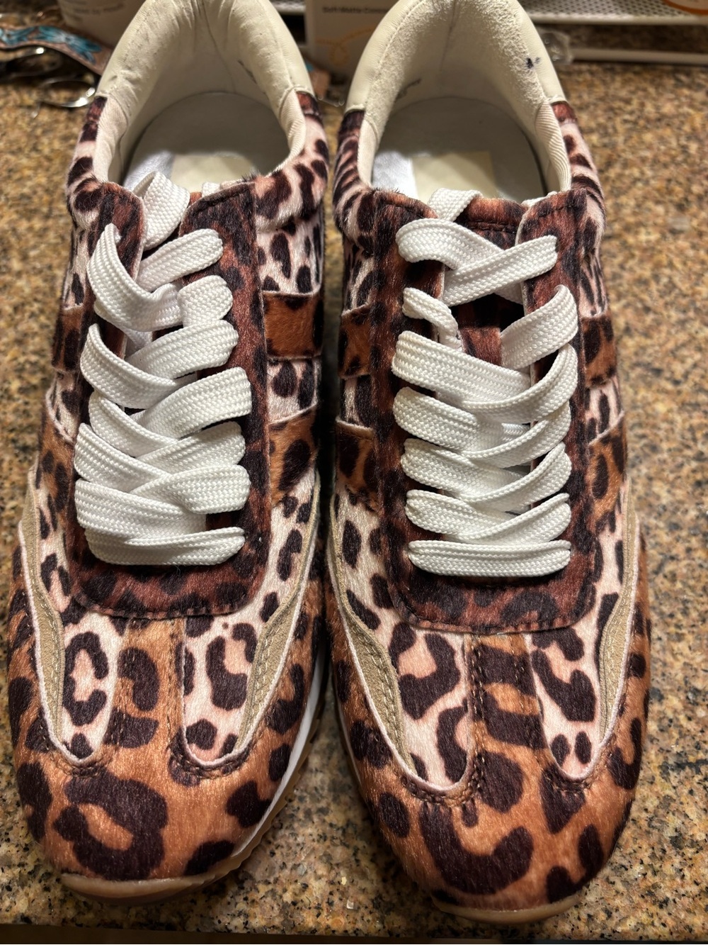 Dolce Vita Leopard Print Athletic Sneakers in Brown & White leopard-new w/ tags